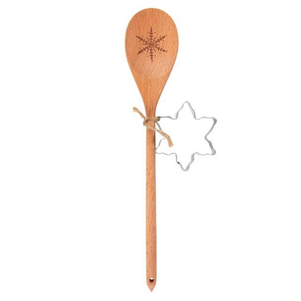 Something Different - Snowflake Baking Set Holzlöffel - Mehrfarben